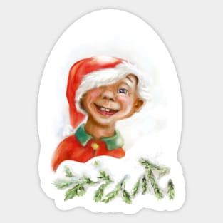 Funny Elf Sticker